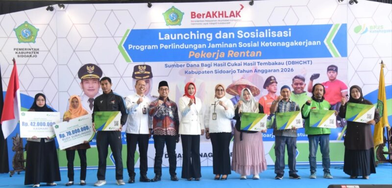 Pemkab Sidoarjo Berikan Jaminan Sosial BPJS Ketenagakerjaan kepada 42.210 Pekerja Rentan  – Detiktoday.com