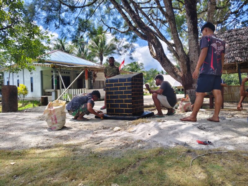 Prasasti TMMD Ke-129 Rampung Dibangun, Menjadi Simbol Pengabdian TNI dan Kenangan Abadi untuk Kampung Sesor