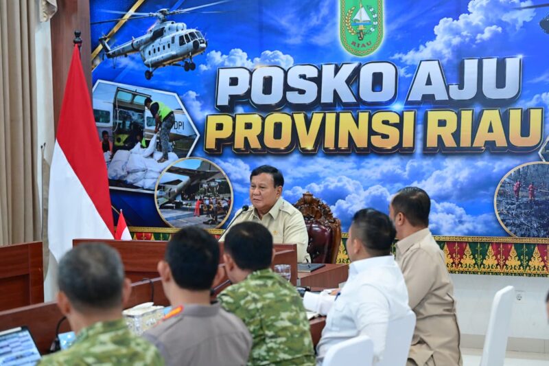 Panglima TNI Dampingi Presiden Prabowo Tinjau Penanganan Karhutla di Riau dan Sumatera Selatan
