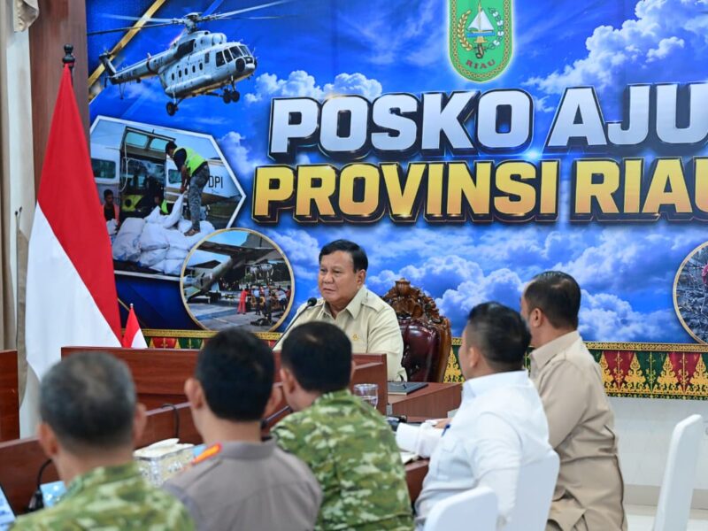 Panglima TNI Dampingi Presiden Prabowo Tinjau Penanganan Karhutla di Riau dan Sumatera Selatan