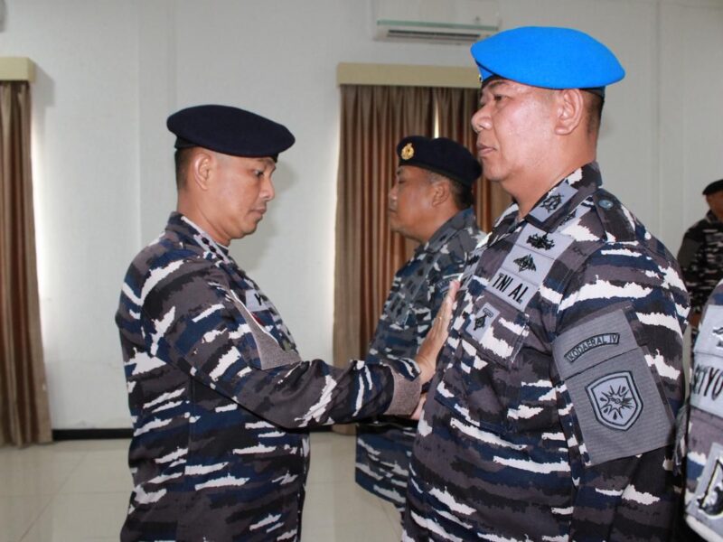 Danlanal Ranai Kukuhkan Jabatan Pasintel, Dandenpomal, dan Komandan KAL Pulau Bungaran