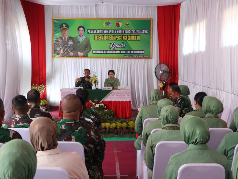 Dandim Tulungagung Tekankan Disiplin dan Profesionalisme Prajurit, Saat Kunjungi Koramil Rejotangan