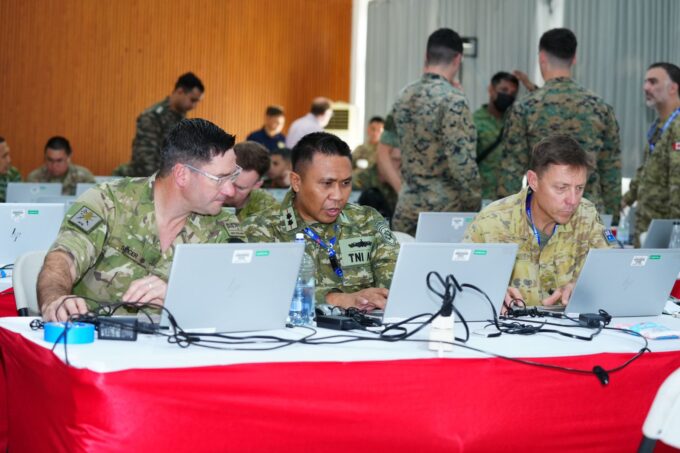 Staff TNI Dan Militer Negara Mitra Simulasikan Operasi Gabungan Dalam Super Garuda Shield 2026