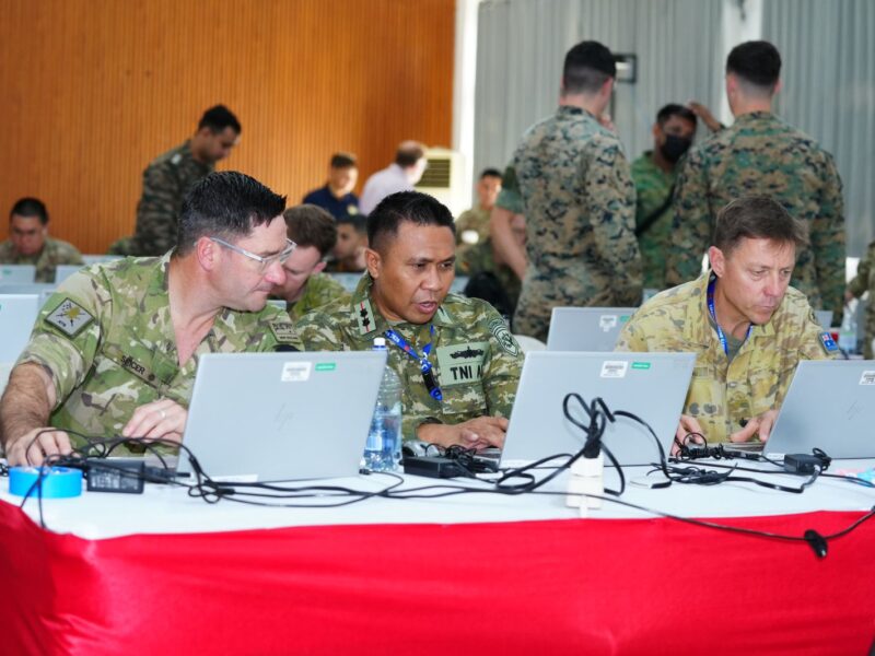 Staff TNI Dan Militer Negara Mitra Simulasikan Operasi Gabungan Dalam Super Garuda Shield 2026